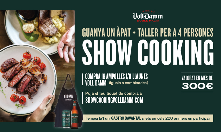 Guanya un àpat + taller per a 4 persones show cooking