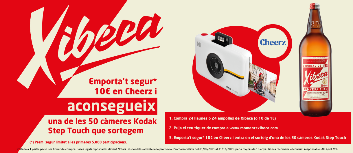 Càmera kodak Step Touch i ampolla Estrella Damm